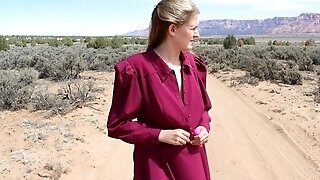 Hot Flds Women Takes Sundress Off & Masturbates In Public  Hot Honey In Prairie Sundress